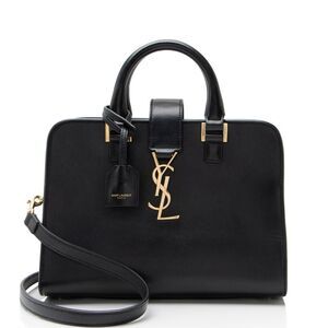 Saint Laurent Calfskin Monogram Baby Cabas Tote